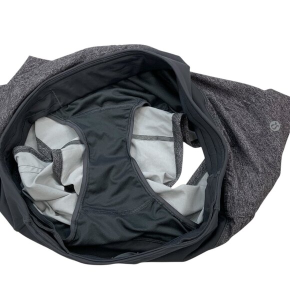 Lululemon Run Times Shorts 8 Heather Lux Multi Black Mid Rise Built In Brief - Picture 6 of 14